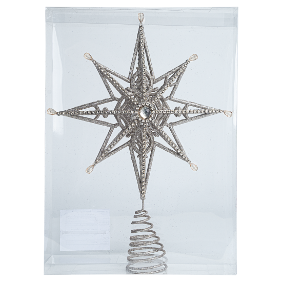 Декоративная макушка KREAFORTA Звезда h39.5 см шампань