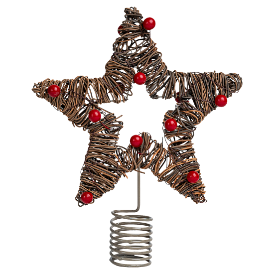Декоративная макушка KREAFORTA Звезда h21 см коричневый