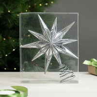 Декоративная макушка KREAFORTA Звезда h31 см серый