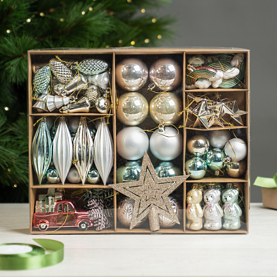 Елочные украшения KREAFORTA пастель 100 шт.