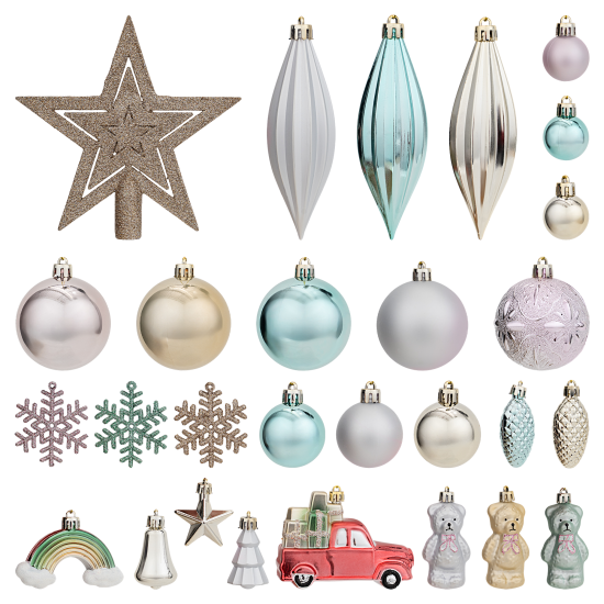 Елочные украшения KREAFORTA пастель 100 шт.