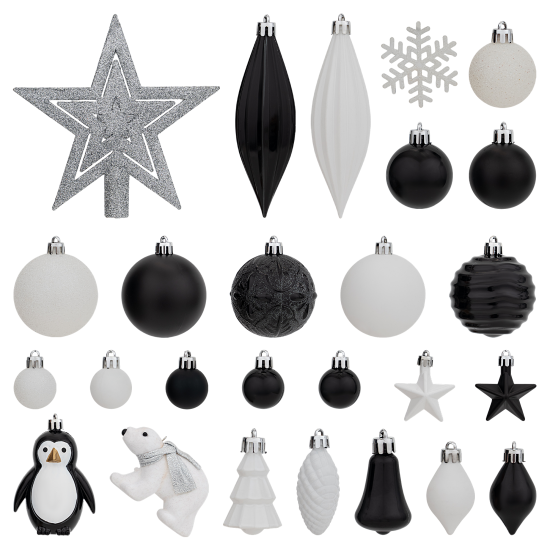 Елочные украшения KREAFORTA черно-белый 100 шт.