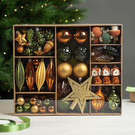 Елочные украшения KREAFORTA коричневый 100 шт.