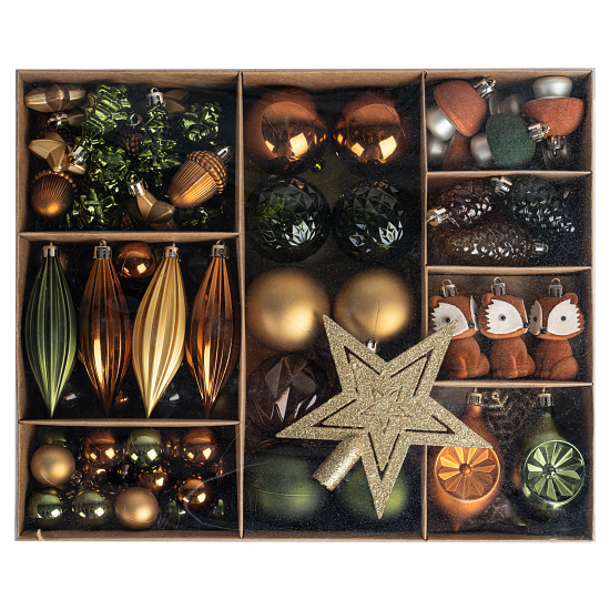 Елочные украшения KREAFORTA коричневый 100 шт.