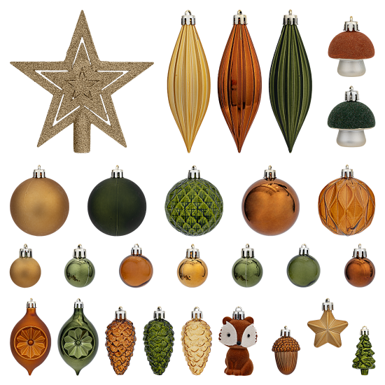 Елочные украшения KREAFORTA коричневый 100 шт.