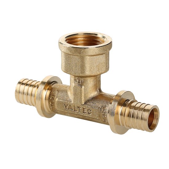 Тройник Valtec 20 мм х 3/4 ВР(г) х 20 мм латунь (VTm.432.BG.200520)