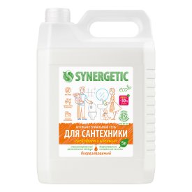 Средство Synergetic 5 в 1 для сантехники грейпфрут и апельсин 5 л