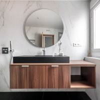 Навеска зеркала без подсветки на стену