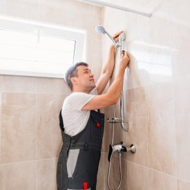 Установка душевого комплекта без смесителя