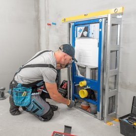 Установка и подключение рамы инсталляции