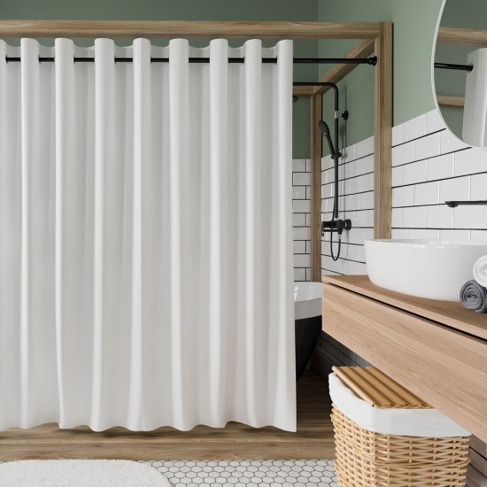 Штора для ванны WasserKraft Vils 2000х2000 мм полиэстер белая (SC-10202)