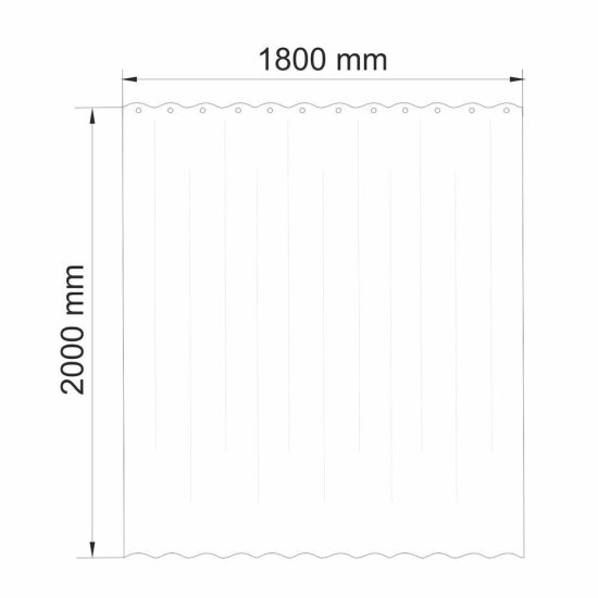 Штора для ванны WasserKraft Rossel 2000х1800 мм полиэстер разноцветная (SC-57103)