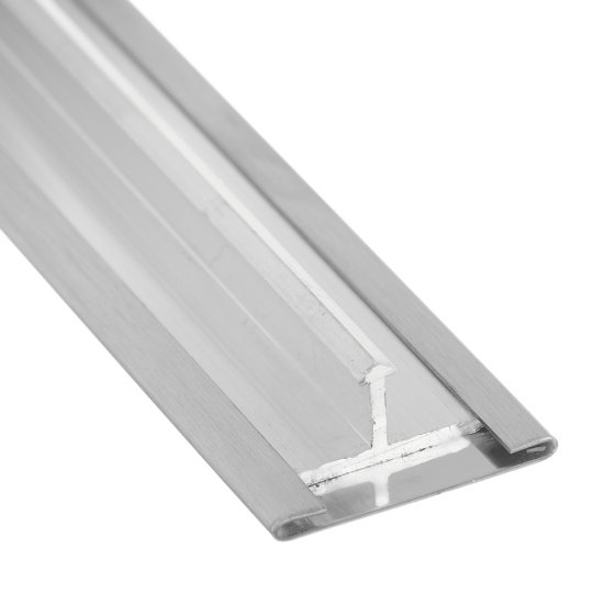 Профиль для напольных покрытий матовый Т-образный нержавеющая сталь 2700х21,7х9 мм