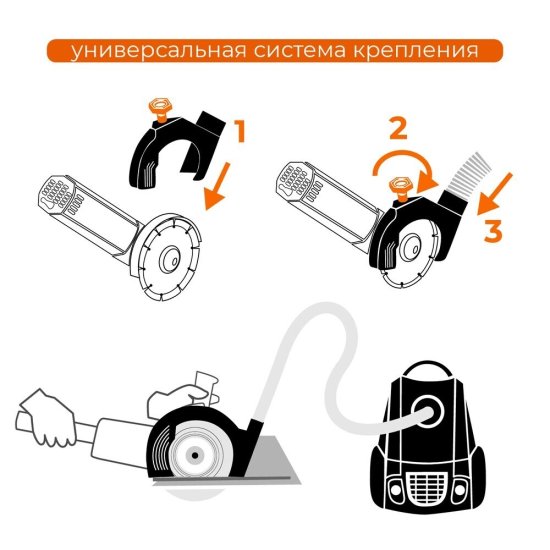 Кожух пылеудаляющий для УШМ Rage by Vira (600370) 115-125 мм