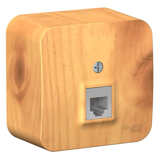 Розетка телефонная Systeme Electric Blanca накладная ясень RJ11 (BLNIA011005)