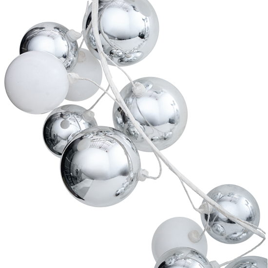 Гирлянда декоративная KREAFORTA 180 см с шарами серый