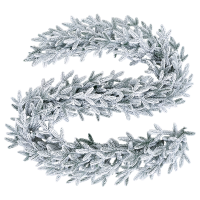 Хвойная гирлянда Новая елка Итальянская со снегом 200 см