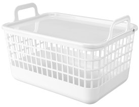 Корзина Анапа 12л прямоугольная цвет белый