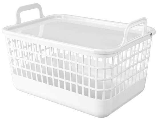 Корзина Анапа 12л прямоугольная цвет белый