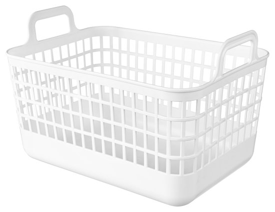 Корзина Анапа 12л прямоугольная цвет белый