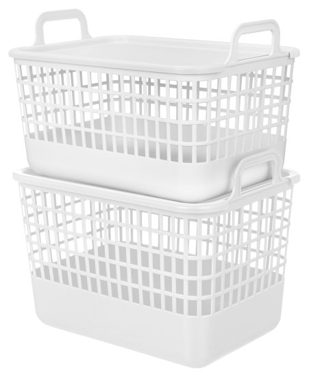 Корзина Анапа 12л прямоугольная цвет белый