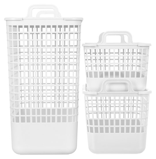 Корзина Анапа 12л прямоугольная цвет белый