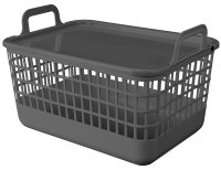 Корзина Анапа 12л прямоугольная цвет серый