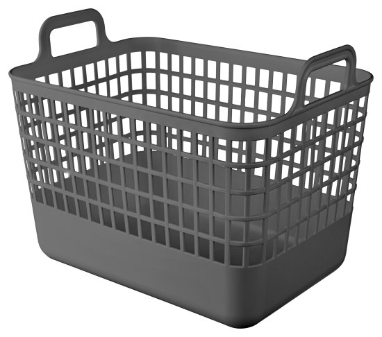 Корзина Анапа 15л прямоугольная цвет серый