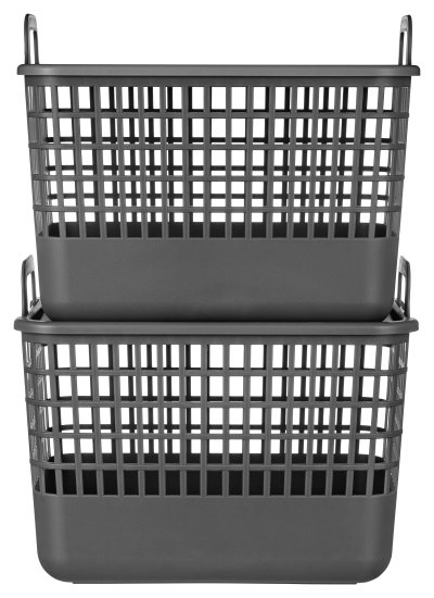 Корзина Анапа 15л прямоугольная цвет серый