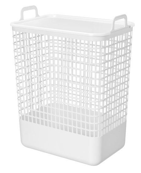 Корзина Анапа 35л прямоугольная цвет белый