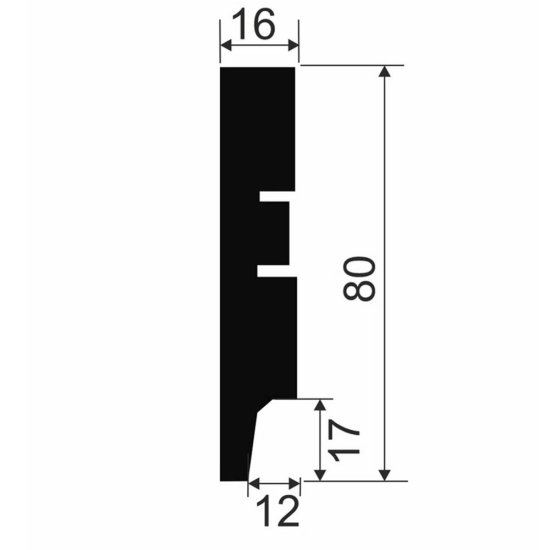 Плинтус МДФ Artiva веллюто оскуро 80х16х2400 мм