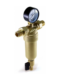 Фильтр тонкой очистки промывной с манометром, для горячей воды Tim 3/4