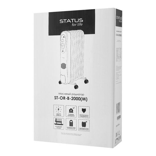 Обогреватель масляный Status for life ST-OR 2000 Вт 9 секций (ST-OR-B-2000(M))