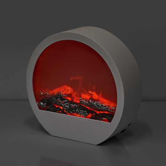 Светящаяся электрическая фигура Камин 30x29 см черный