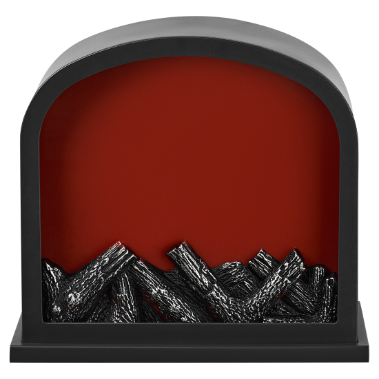 Светящаяся электрическая фигура Камин 30x28 см черный