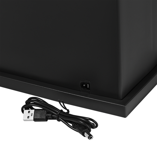 Светящаяся электрическая фигура Камин 30x28 см черный