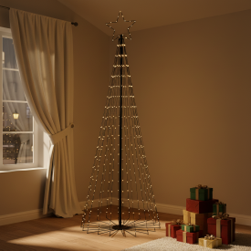 Светящаяся электрическая фигура KREAFORTA Елка 593 светодиодов h250 см