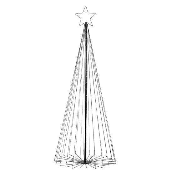 Светящаяся электрическая фигура KREAFORTA Елка 593 светодиодов h250 см