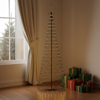 Светящаяся электрическая фигура KREAFORTA Елка 401 светодиодов h210 см