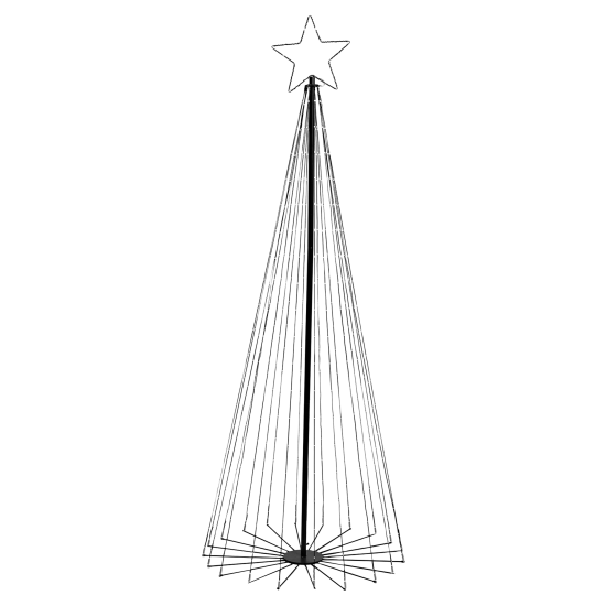 Светящаяся электрическая фигура KREAFORTA Елка 401 светодиодов h210 см