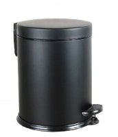 Контейнер для мусора для ванной 12 л металл цвет черный