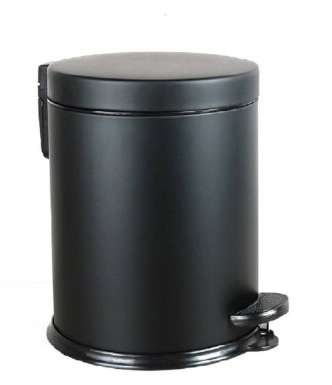 Контейнер для мусора для ванной 12 л металл цвет черный