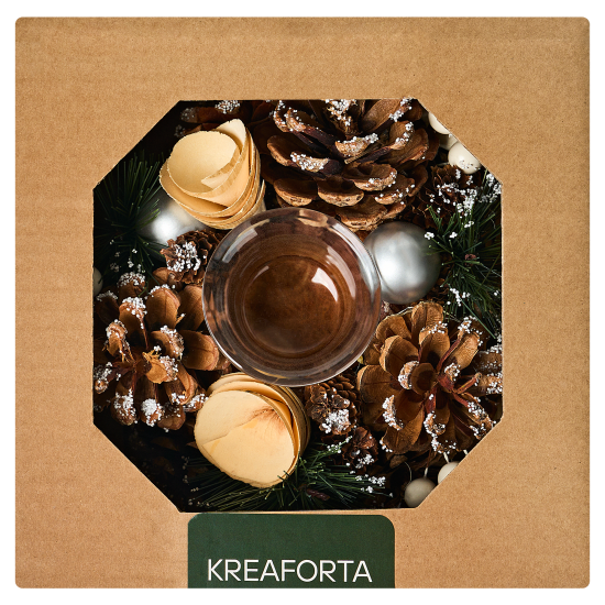 Подсвечник декоративный KREAFORTA Шишки 17 см коричневый