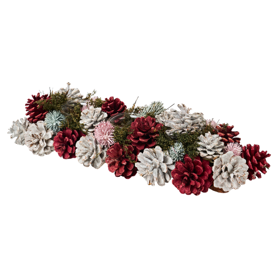 Подсвечник декоративный KREAFORTA Шишки 45 см розовый