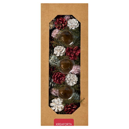 Подсвечник декоративный KREAFORTA Шишки 45 см розовый