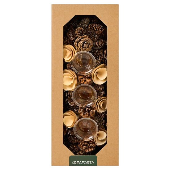 Подсвечник декоративный KREAFORTA Шишки 41 см золотой