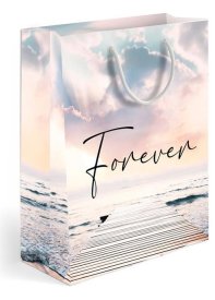 Пакет подарочный Симфония Закат 32x26x12 см цвет бежевый