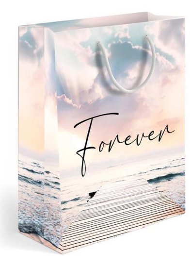 Пакет подарочный Симфония Закат 32x26x12 см цвет бежевый