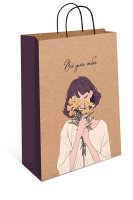 Подарочный пакет Арт и дизайн Крафт 18x22.3x0.4 см цвет разноцветный