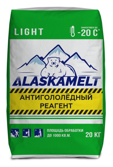 Противогололедные реагенты Alaskamelt Light 20 кг